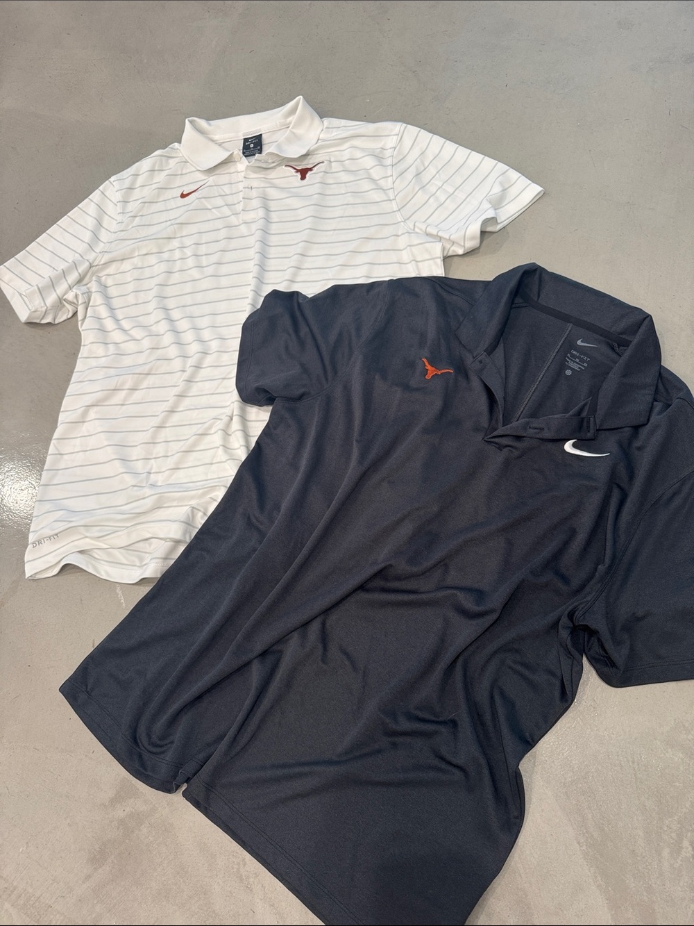 Nike Men’s Polo Pack - White Stripe & Black with Texas Longhorn Logo